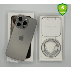 iPhone 15 Pro 128GB Naturel Titan | Krasvrij glas | Batt 89%